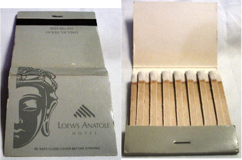 Matchbook – Lowes Anatole Hotel (Dallas, TX)