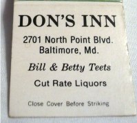 Matchbook - Don's Inn #2