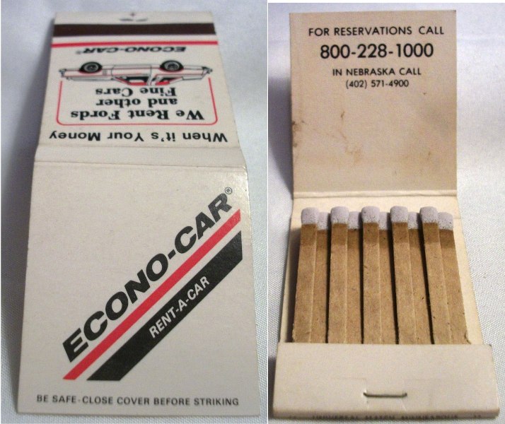 Matchbook – Econo-Car (Rent-A-Car)