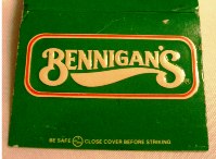 Matchbook – Bennigan’s Restaurant