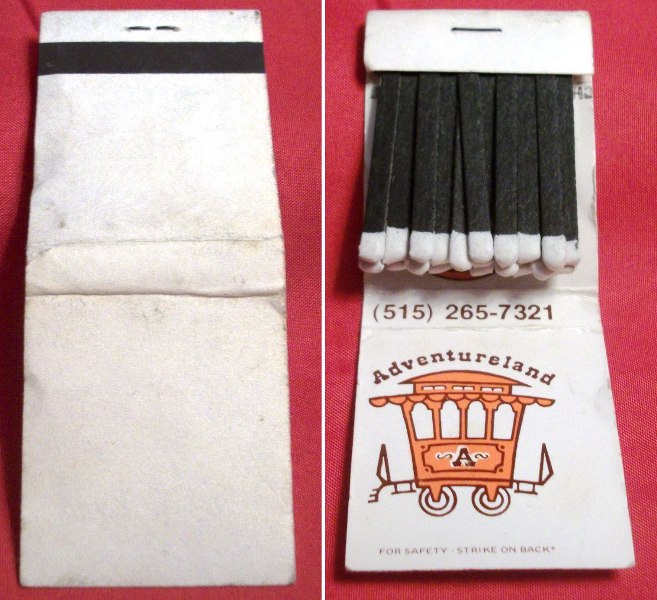 Matchbook – Adventureland Amusement Park