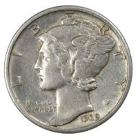 Coin - 1939D Mercury Silver Dime