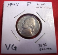 Coin – 1944P Jefferson Head Wartime Silver Alloy Nickel