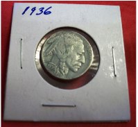Coin - 1936 Indian Head Nickel