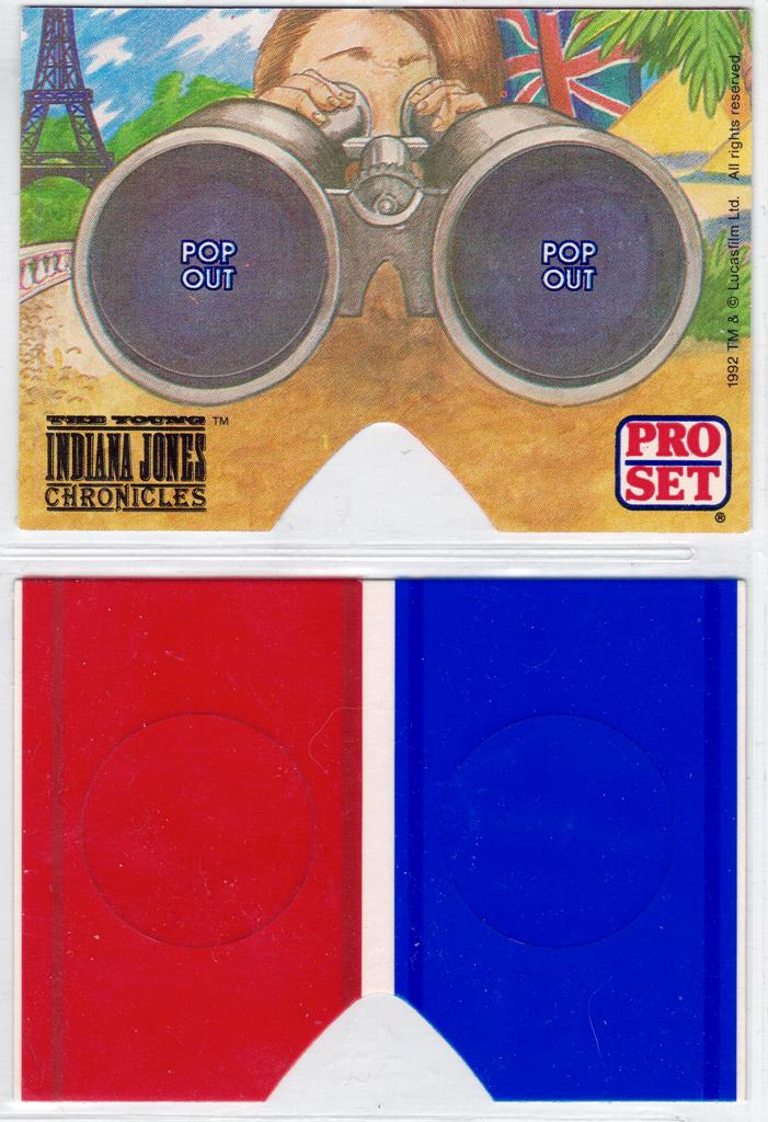 Young Indiana Jones Chronicles Trading Cards 3-D Glasses