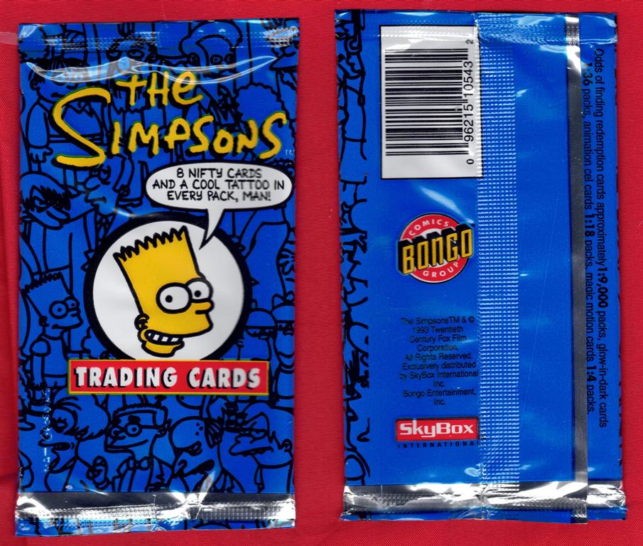 1993 Simpsons Trading Card Wrapper