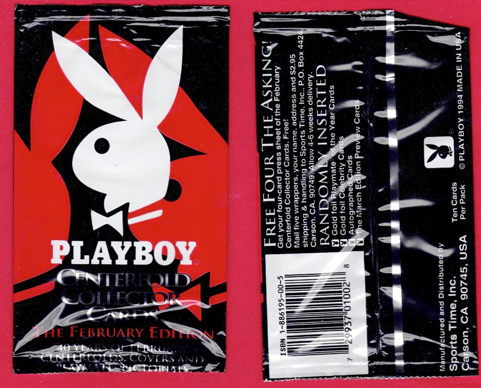 Playboy Trading Card Wrapper (The February Edition)