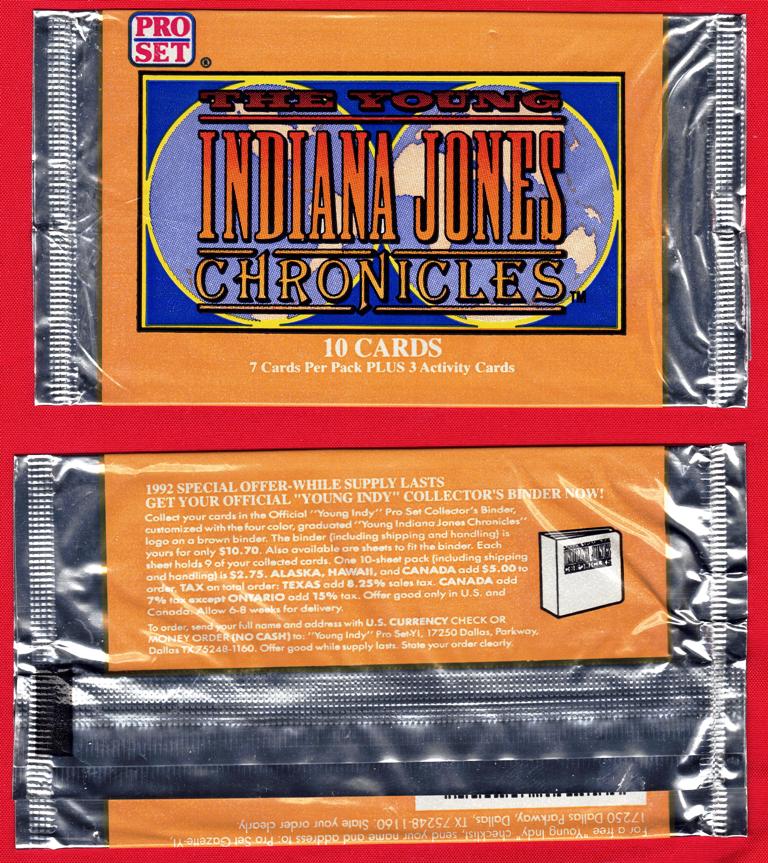 Young Indiana Jones Chronicles Trading Card Wrapper