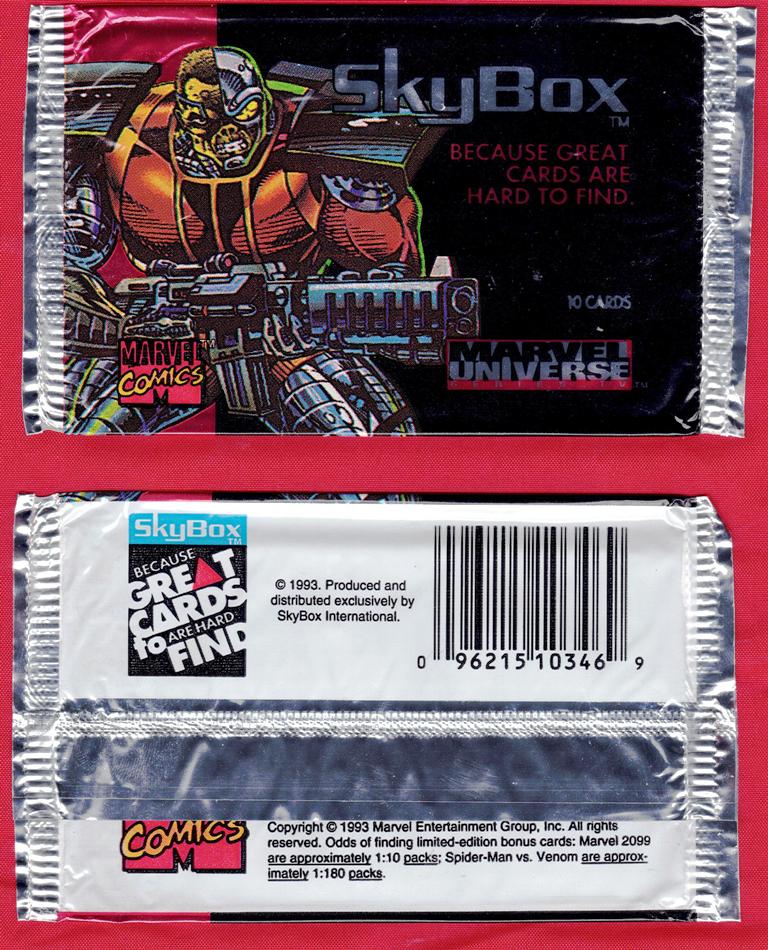 Marvel Universe IV Trading Card Wrapper (Unknown Character)