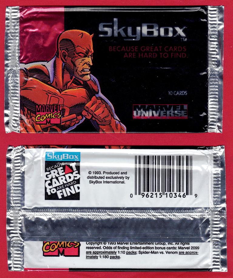 Marvel Universe IV Trading Card Wrapper (Dare Devil)