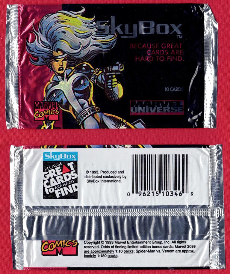 Marvel Universe IV Trading Card Wrapper (Storm)