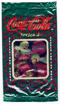 Coca-Cola - Series 2 Trading Card Wrapper (Santa next to a cooler of Coke)
