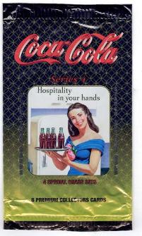 Coca-Cola - Series 4 Trading Card Wrapper (Girl with tray of Cokes)