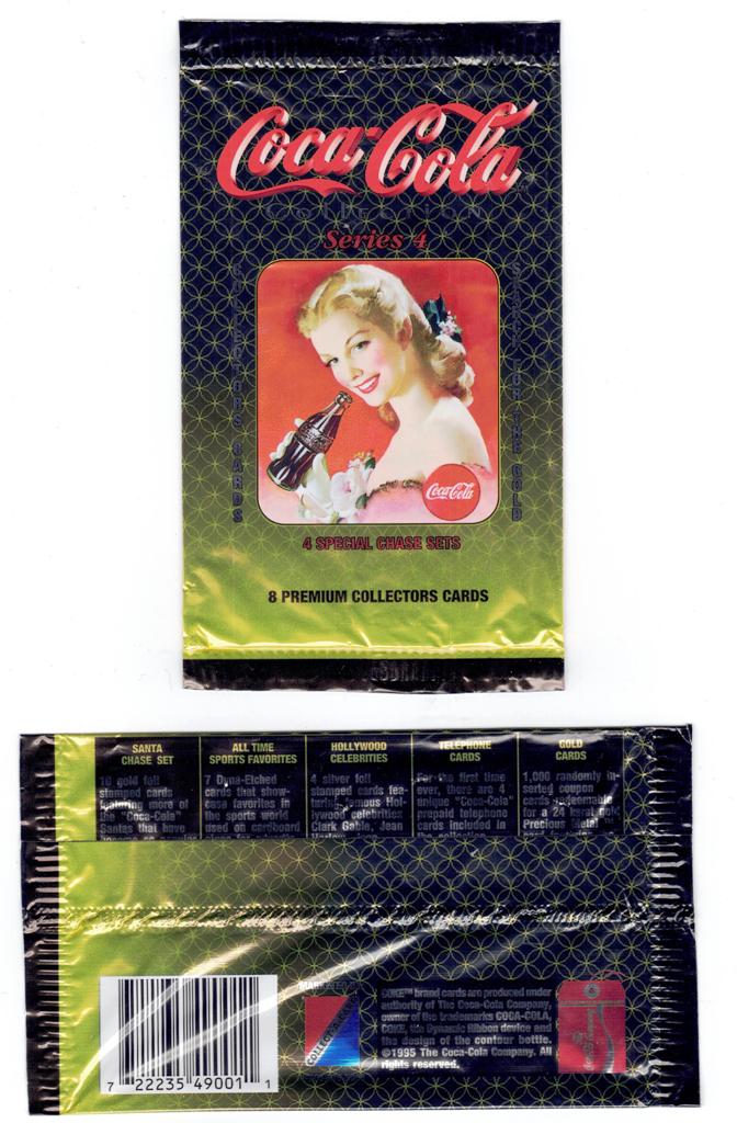 Coca-Cola - Series 4 Trading Card Wrapper (Girl drinking a Coke)