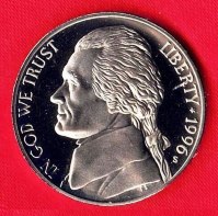 Coin – 1996S (Proof) Jefferson Head Nickel