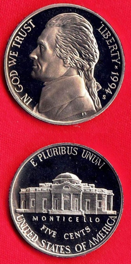 Coin – 1994S (Proof) Jefferson Head Nickel