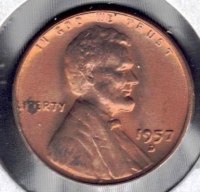 Coin - 1957D Uncirculated Lincoln Wheat Penny