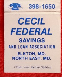 Matchbook - Cecil Federal Savings & Loan (Maryland)