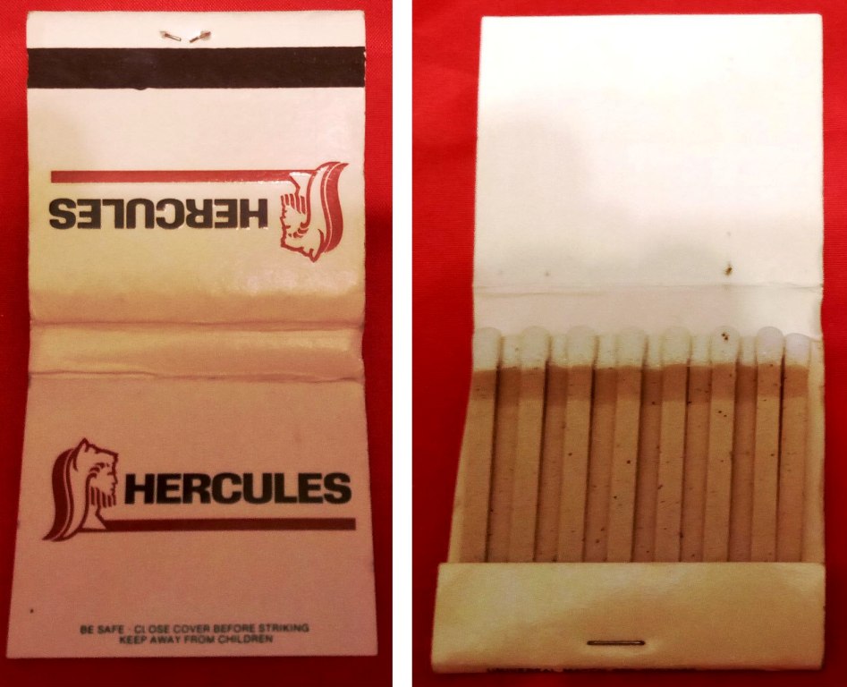 Matchbook - Hercules Inc (Eclectic, Alabama)