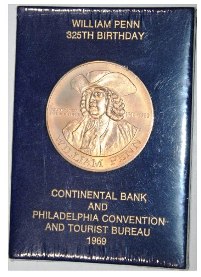 American Medal - 1969 William Penn 325th Birthday