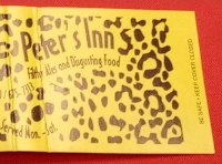 Matchbook – Peter’s Inn (Baltimore, MD)