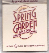 Matchbook – Spring Garden Bar & Grill (North Carolina)