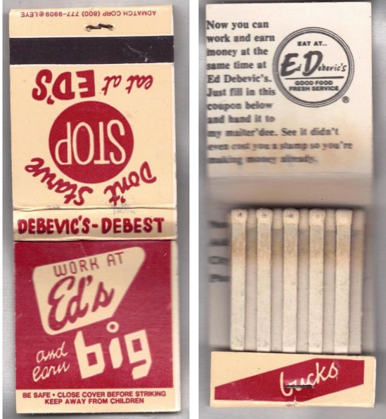 Matchbook - Ed Debevic’s Diner (Chicago, IL)