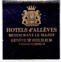 Matchbook – Hotels d’Alleves (Geneva, Switzerland)