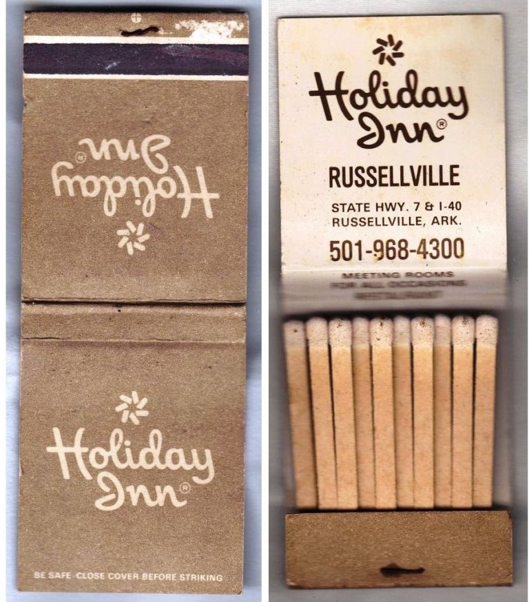 Matchbook – Holiday Inn (Russellville, AR)