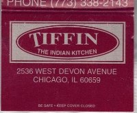 Matchbook - Tiffin, the Indian Kitchen (Chicago, IL)