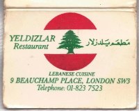 Matchbook – Yeldizlar Restaurant (London, Great Britain)