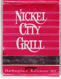 Matchbook – Nickel City Grill (Baltimore, MD) Red