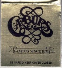 Matchbook – Carburs Restaurant & Lounge (Burlington, VT)