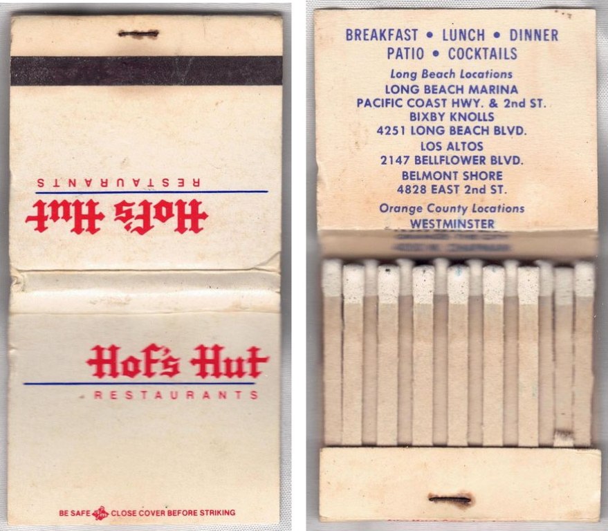 Matchbook - Hof’s Hut Restaurants (California) (New)