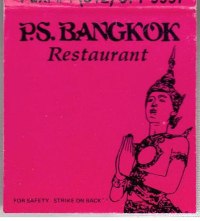 Matchbook - PS Bangkok Thai Restaurant (Chicago, IL)