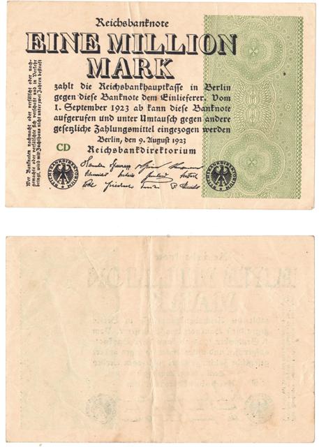 Germany - Eine Million (1,000,000) Mark Reichsbanknote