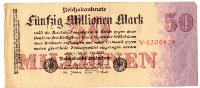 Germany - Fünfzig Millionen (50,000,000) Mark Reichsbanknote #2