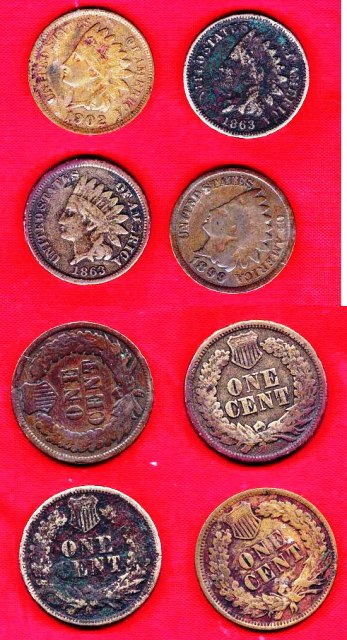 Coin – 4 Indian Head Pennies