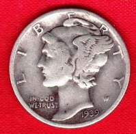 Coin - 1939 Mercury Silver Dime
