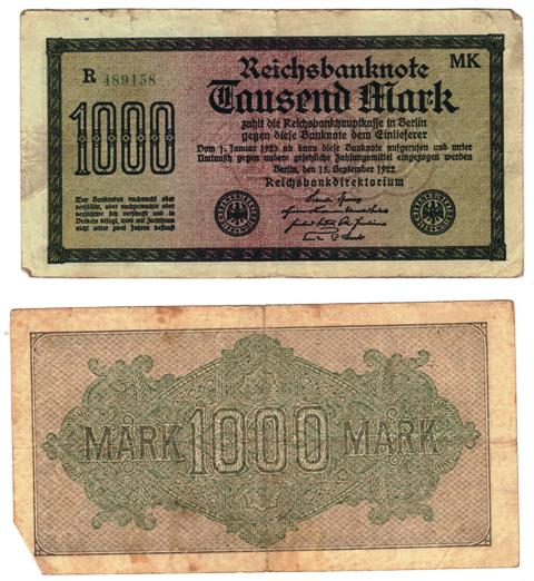 Germany - Tausend (1,000) Mark Reichsbanknote #4