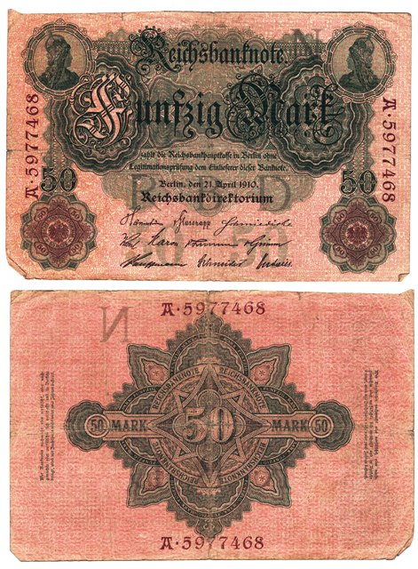 Germany - Fünfzig (50) Mark Reichsbanknote