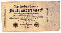 Germany - Fünfhundert (500) Mark Reichsbanknote