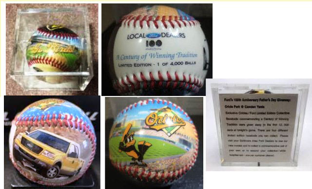 Baltimore Orioles - Ford 100th Anniversary Father’s Day Oriole Park “Ford Gt” Baseball in case