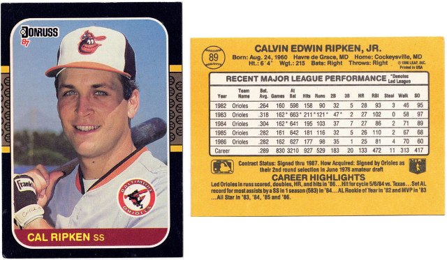 Baltimore Orioles - Cal Ripken, Jr (89)