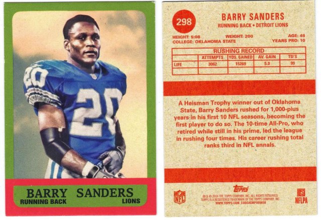 Detroit Lions – Barry Sanders (1963 Mini Design)