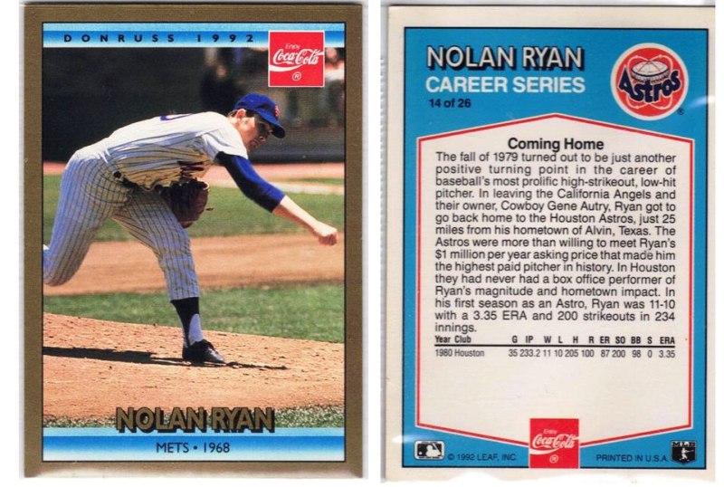New York Mets - Nolan Ryan (2) (Donruss-Coca-Cola)