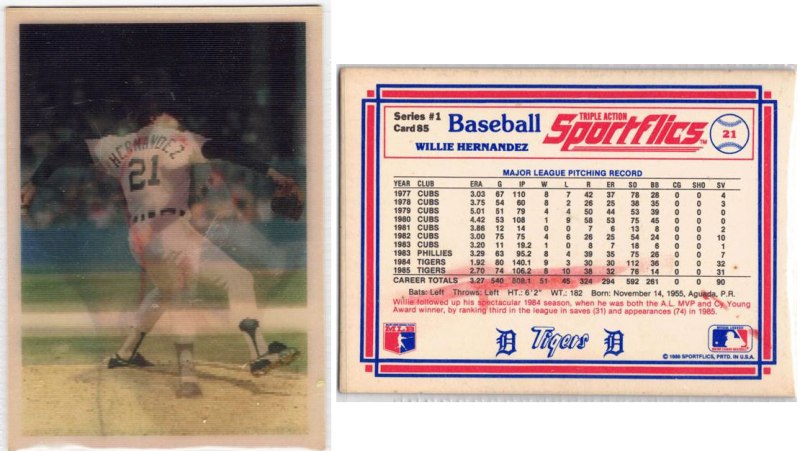 Detroit Tigers – Willie Hernandez Hologram (85)