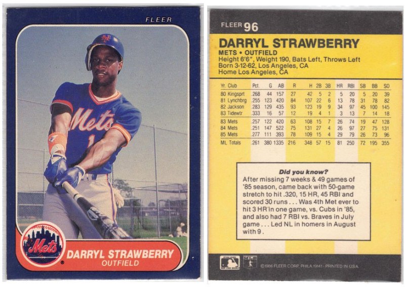 New York Mets - Darryl Strawberry (96)
