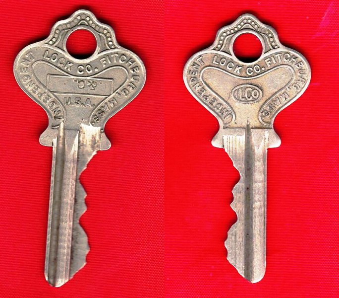 Vintage Independent Lock Co Key