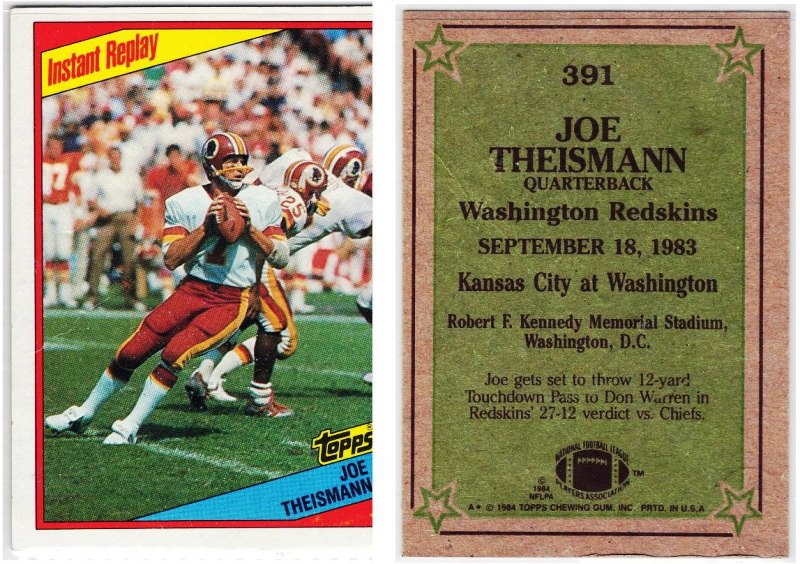 Washington Redskins – Joe Theismann – Instant Replay